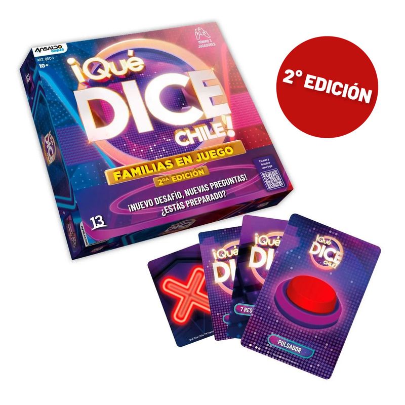 ANSALDO GAMES - JUEGO DE MESA QUE DICE CHILE FAMILIAS EN JUEGO