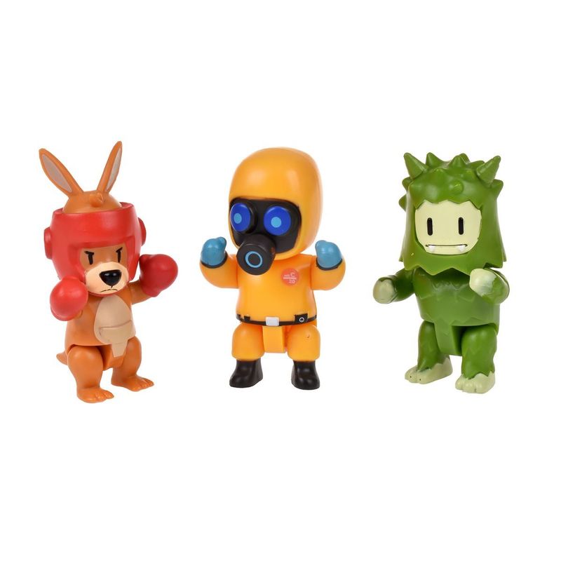 ANSALDO - PACK 3 FIGURAS 8 CMS ARTICULADAS STUMBLE GUYS - HAZMAT NBC.-