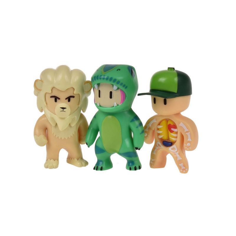 ANSALDO - PACK 3 FIGURAS 5 CMS STUMBLE GUYS - T-REX GUY.-