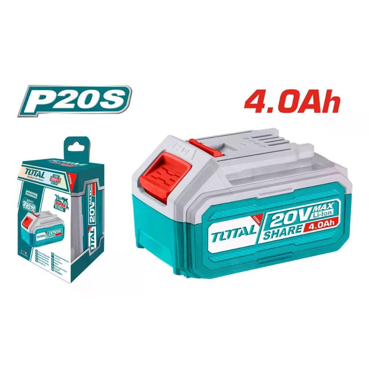 TOTAL TOOLS - BATERIA LITIO ION 20V 40AH SUPER TOTAL TFBLI20021
