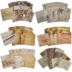 GENERICO - Paquete Vintage de 600 Hojas para Scrapbook y Manualidades