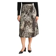 LORENZO DI PONTTI - Falda De Camant Estampada Negro