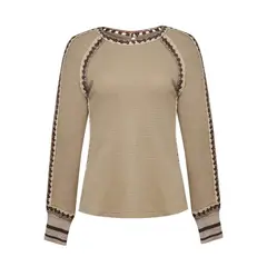 ROCKFORD - Polera Algodón Orgánico Mujer Maroma Verde