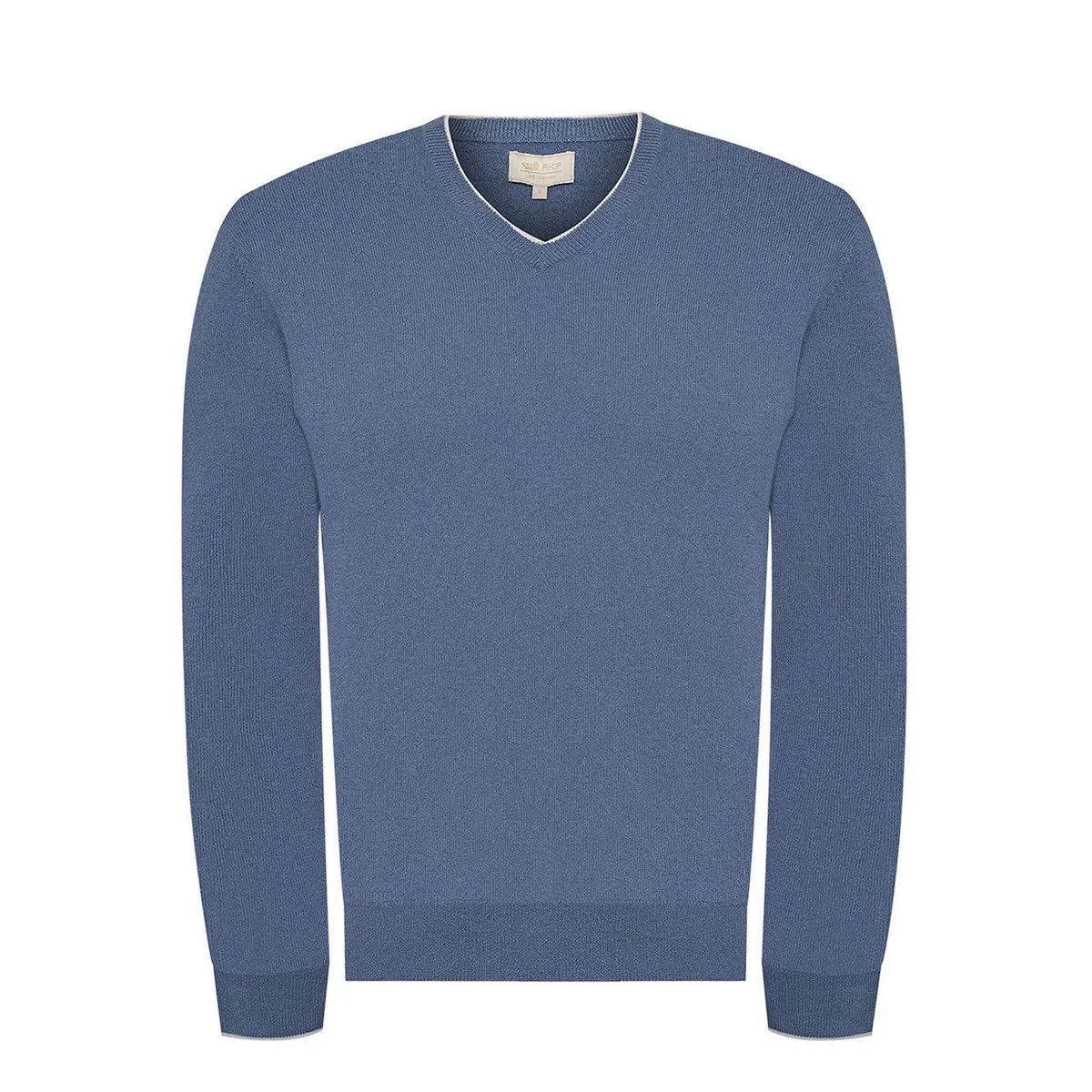 ROCKFORD - Chaleco Cashmere Hombre Cash V Azul ROCKFORD