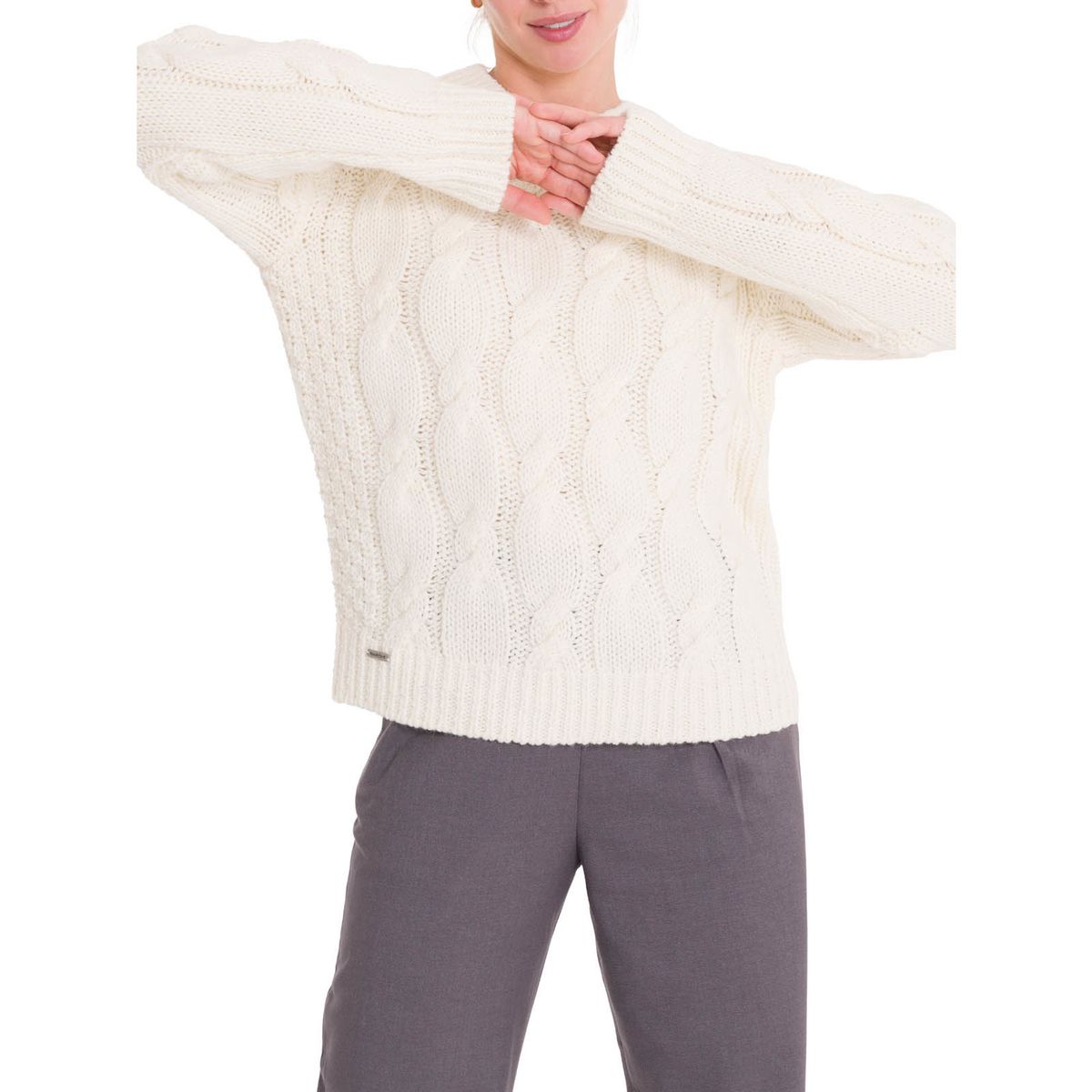 ROCKFORD - Chaleco Fibras Naturales Mujer Rumany Blanco ROCKFORD