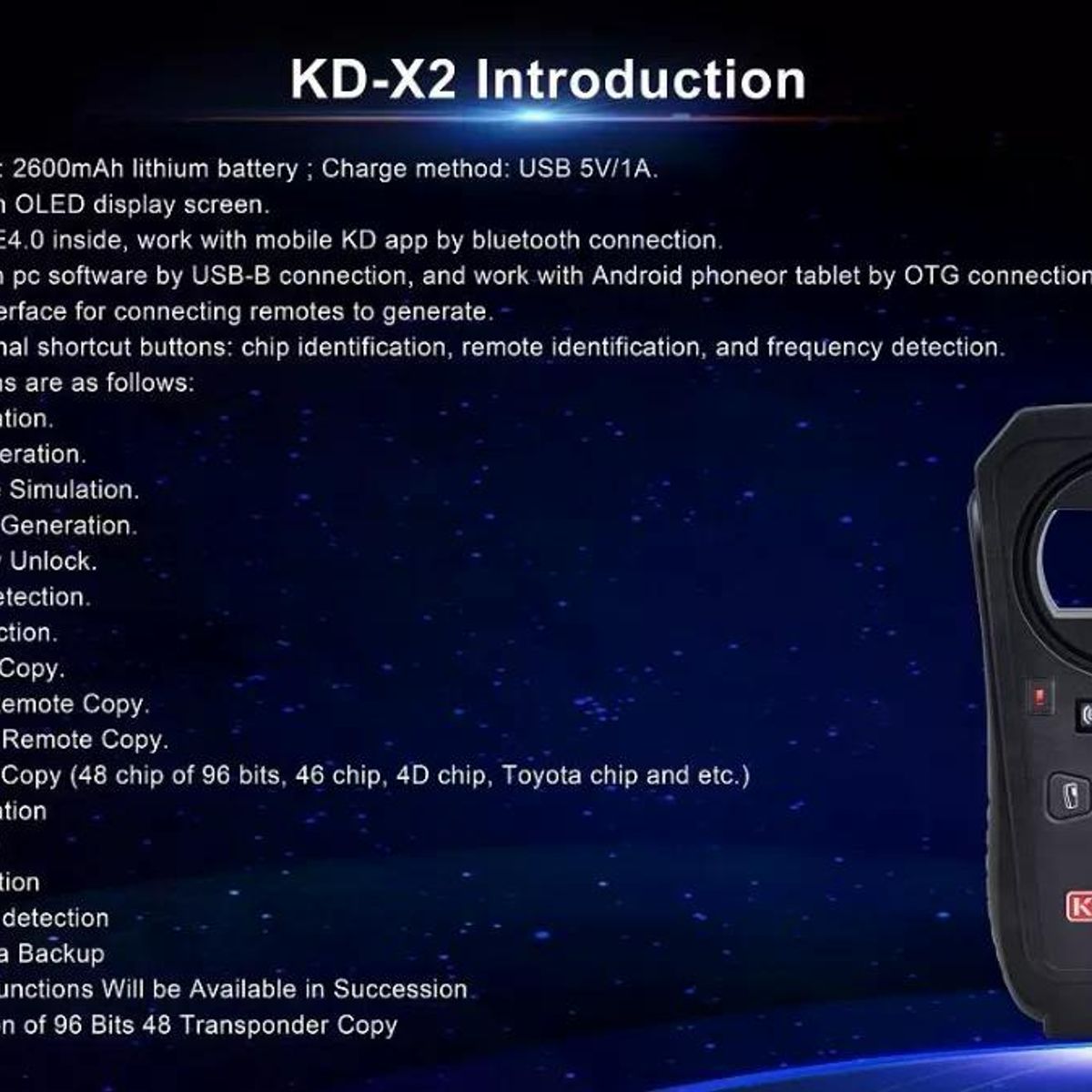 GENERICO - Programador De Llaves Con Chip Keydiy Kd-x2
