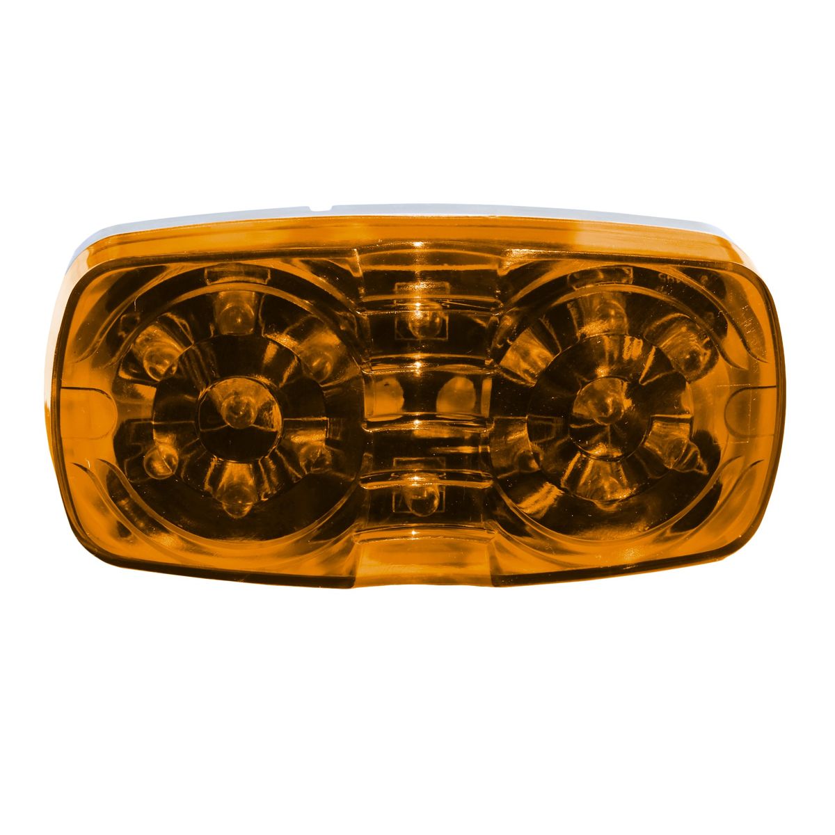 SUNTECH - Foco Lateral Doble Óptico Led Ambar Bi-volts Rampla- Camión