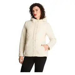 CURVI - Polerón Manga Larga Polar Quilt Básico Beige