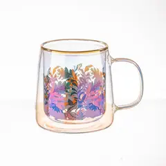ADAGIO TEAS - Taza Doble Vidrio Jungle Colors 250 ml