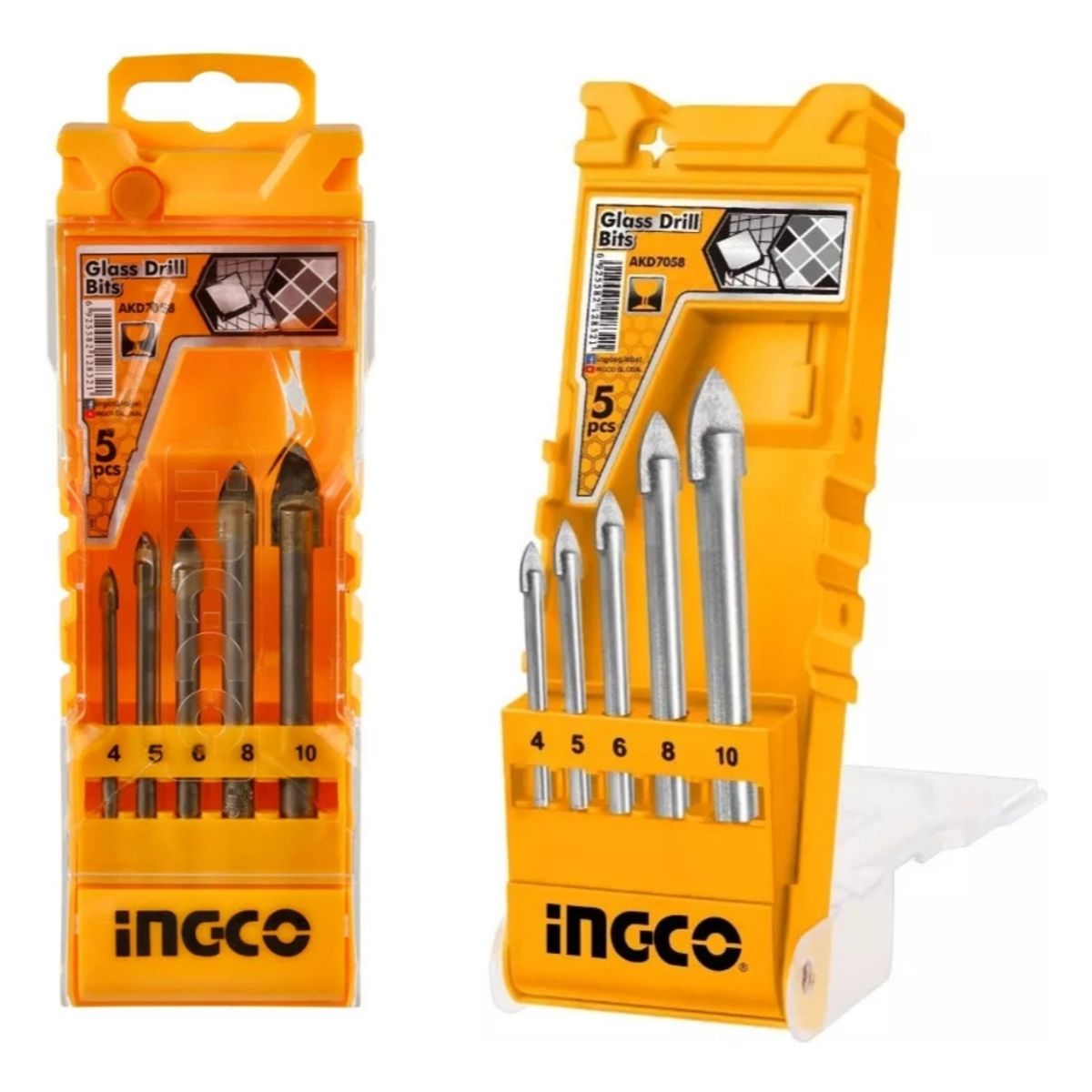 INGCO - Set Brocas Punta Flecha Cerámica Vidrio 5 Pcs Ingco Akd7058