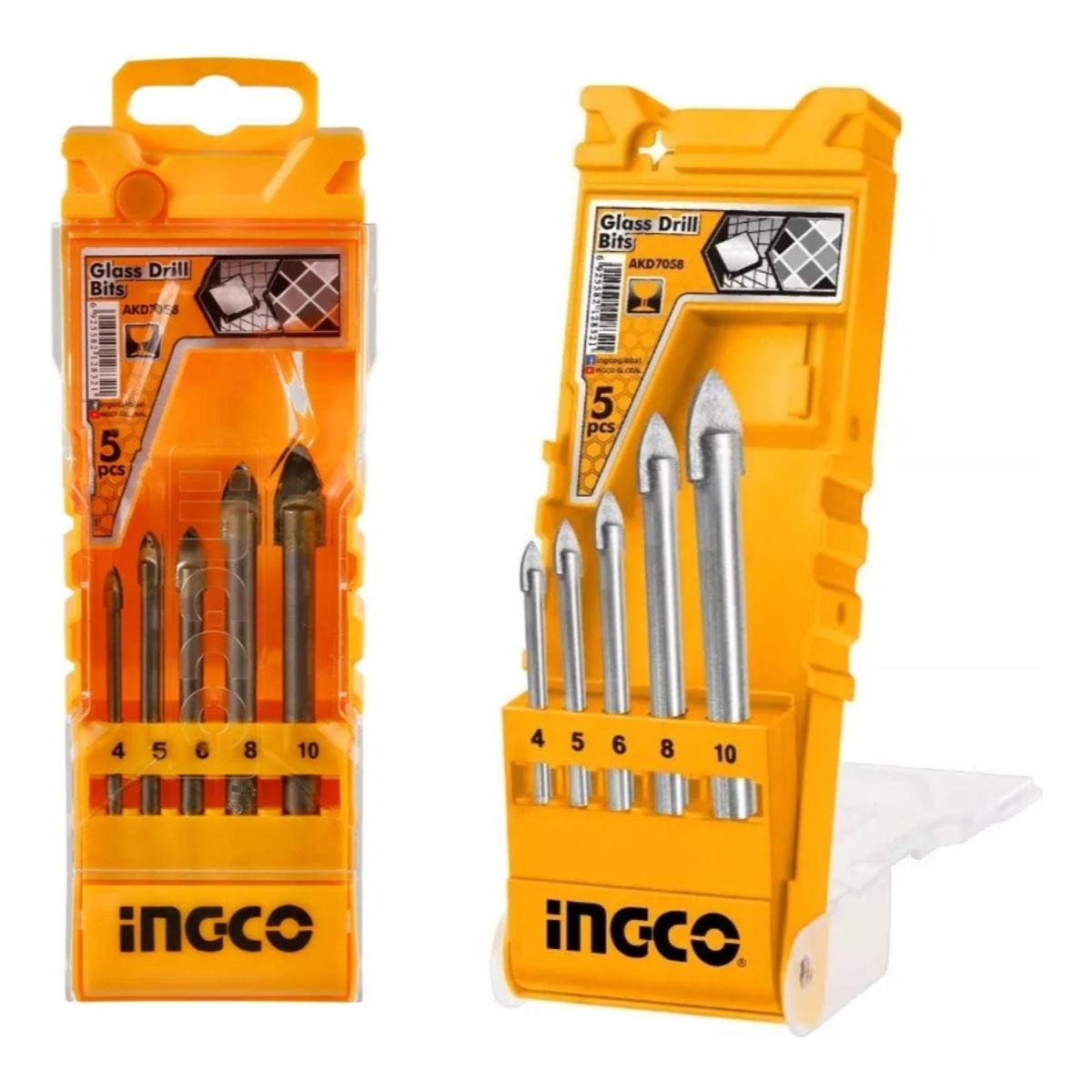 INGCO - Set Brocas Punta Flecha Cerámica Vidrio 5 Pcs Ingco Akd7058
