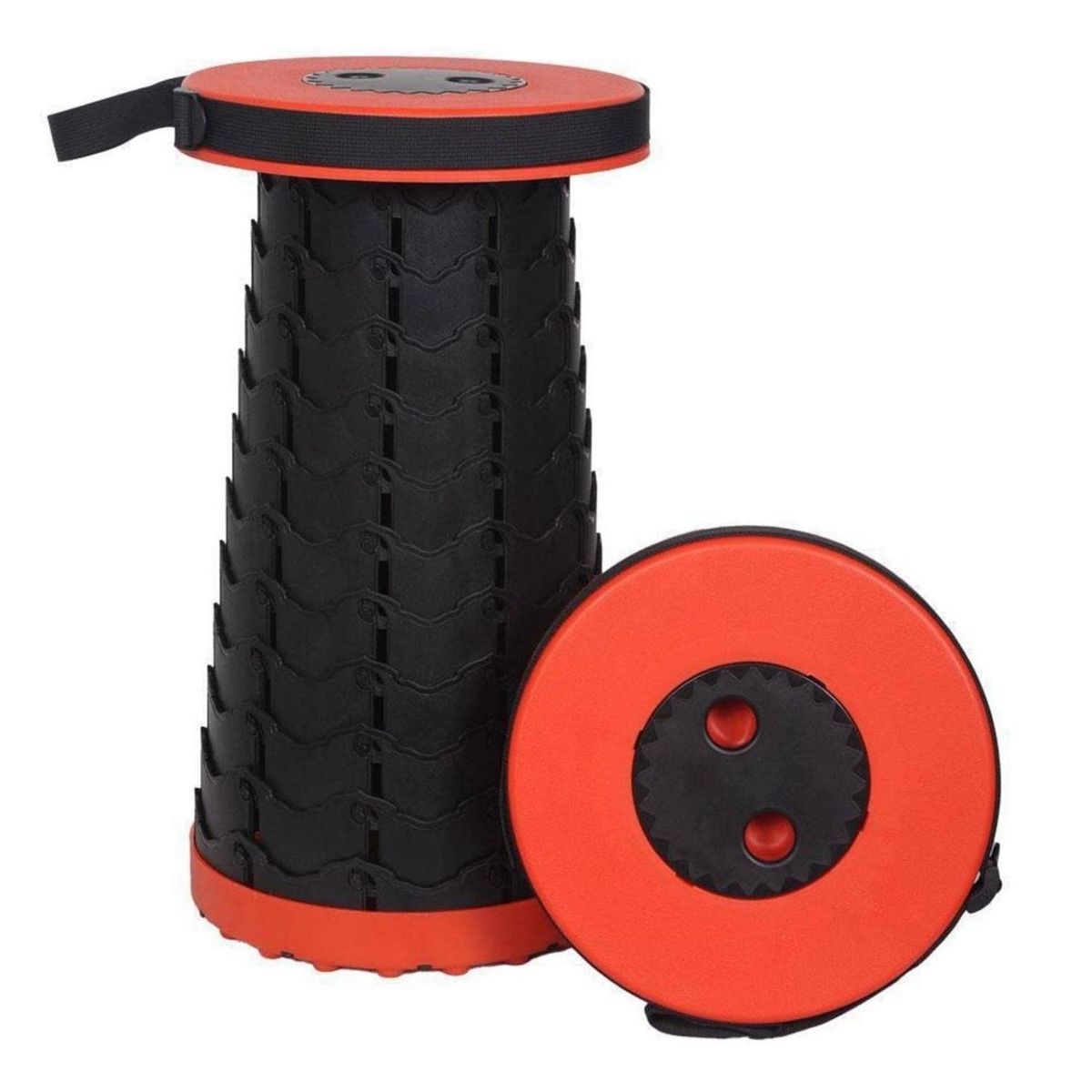 IMPORTCLICK - Asiento Plegable Retráctil Portátil Camping - Negro