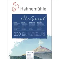 HAHNEMUHLE - Block Óleo y Acrílico de Tela 230gr 10hjs 24x32cm