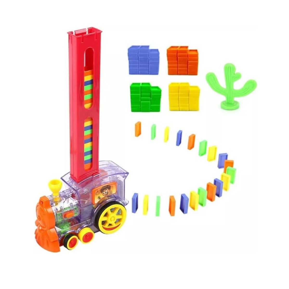 GENERICO - Tren Juguete Dominó Automático Juego Para Niños Y Niñas Personaje Tren Domino