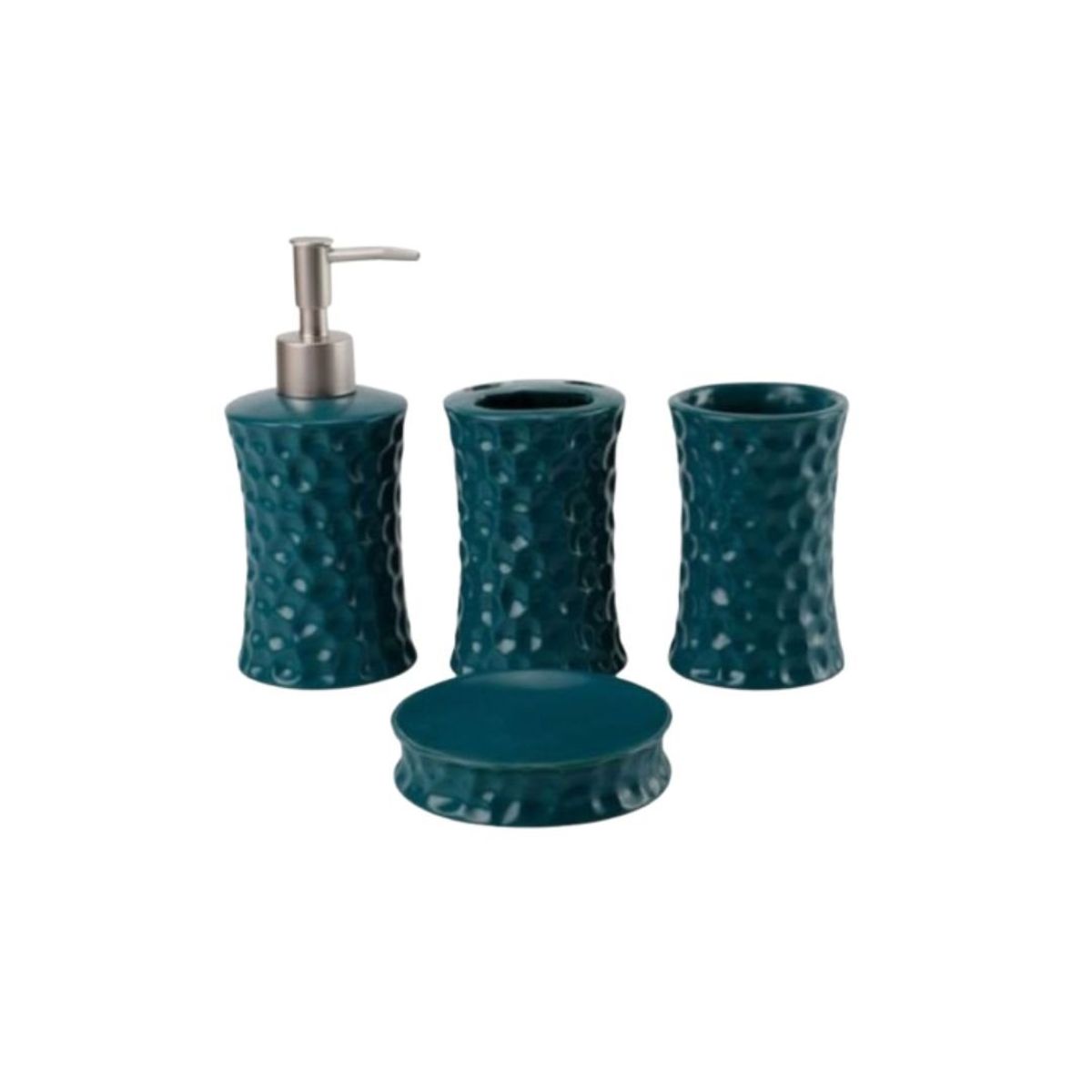 GENERICO - Juego de Accesorios de Cerámica Para Baño 4 Piezas - Ankara