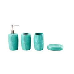 GENERICO - Juego de Accesorios de Cerámica Para Baño 4 Piezas - Edirne
