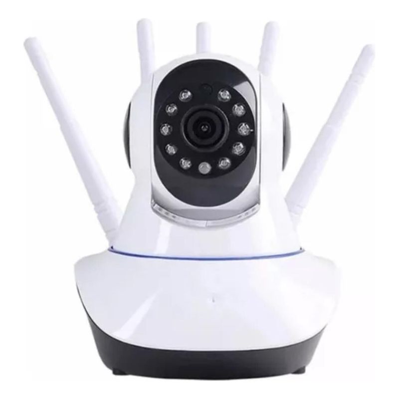 GENERICO - Camara Ip Seguridad 5 Antenas Visión Nocturna Wifi Rotativa