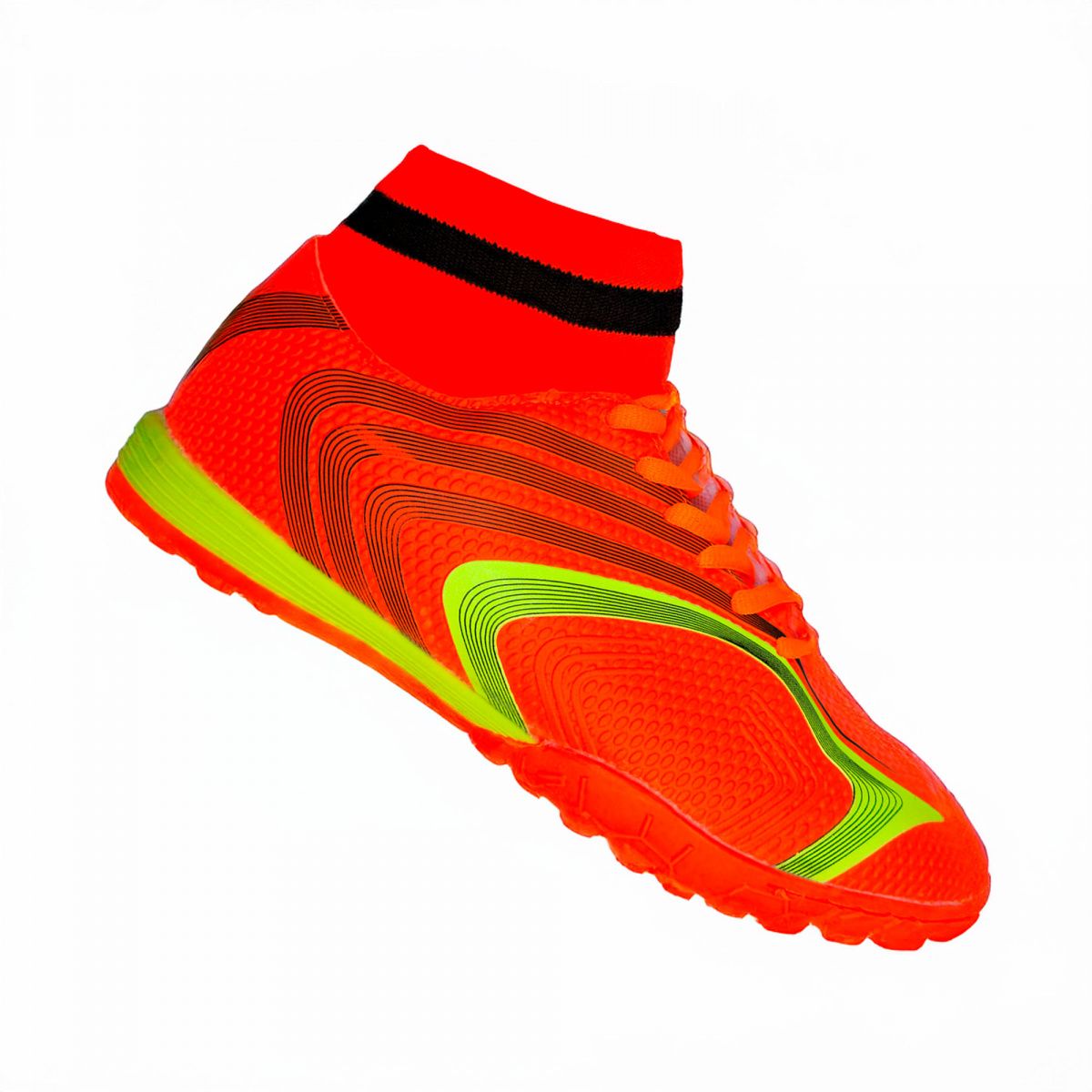 PAND G - Zapatillas Botines Deportivos Caña alta Baby Fútbol Naranjo 7632