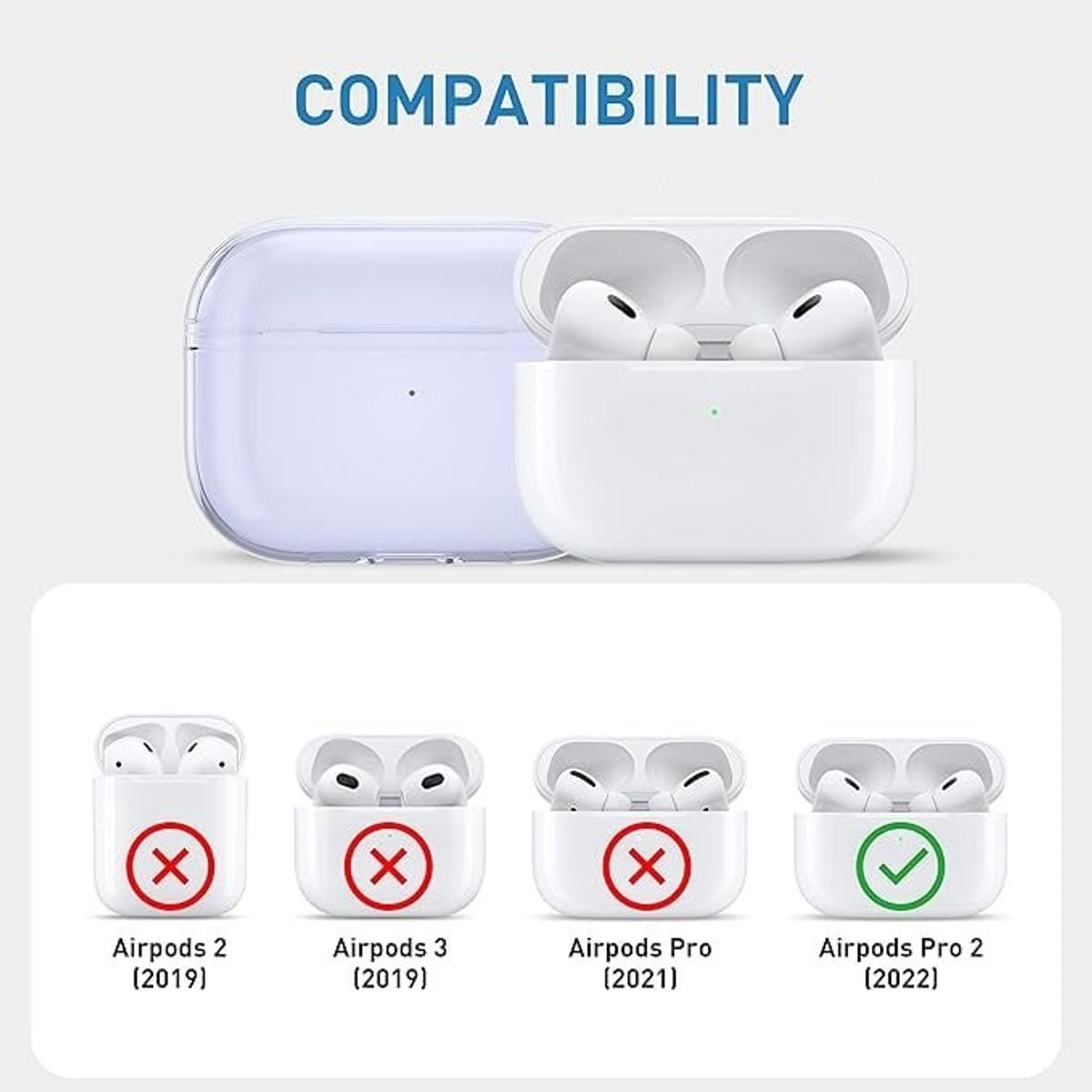 GENERICO - Funda Silicona Para Airpods Pro 2 / Rosado