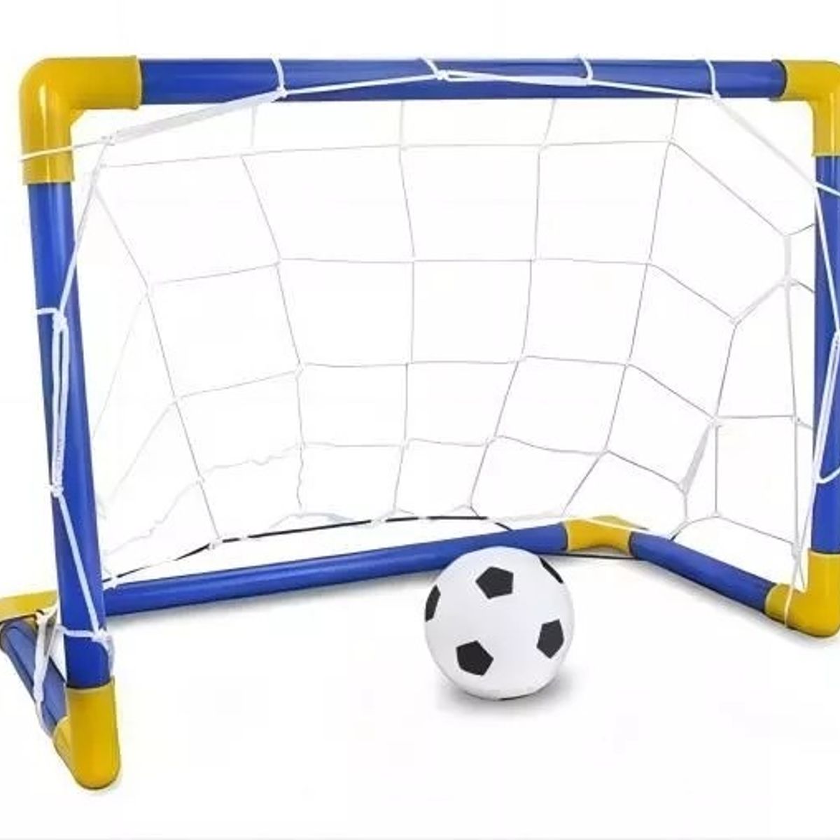 GENERICO - Set 2 Arcos De Fútbol + Balón Y Bombín Juegos Exterior Niños