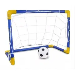 GENERICO - Set 2 Arcos De Fútbol + Balón Y Bombín Juegos Exterior Niños