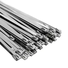 GENERICO - Amarra Acero Inoxidable 350x7.9mm 100 Unidades