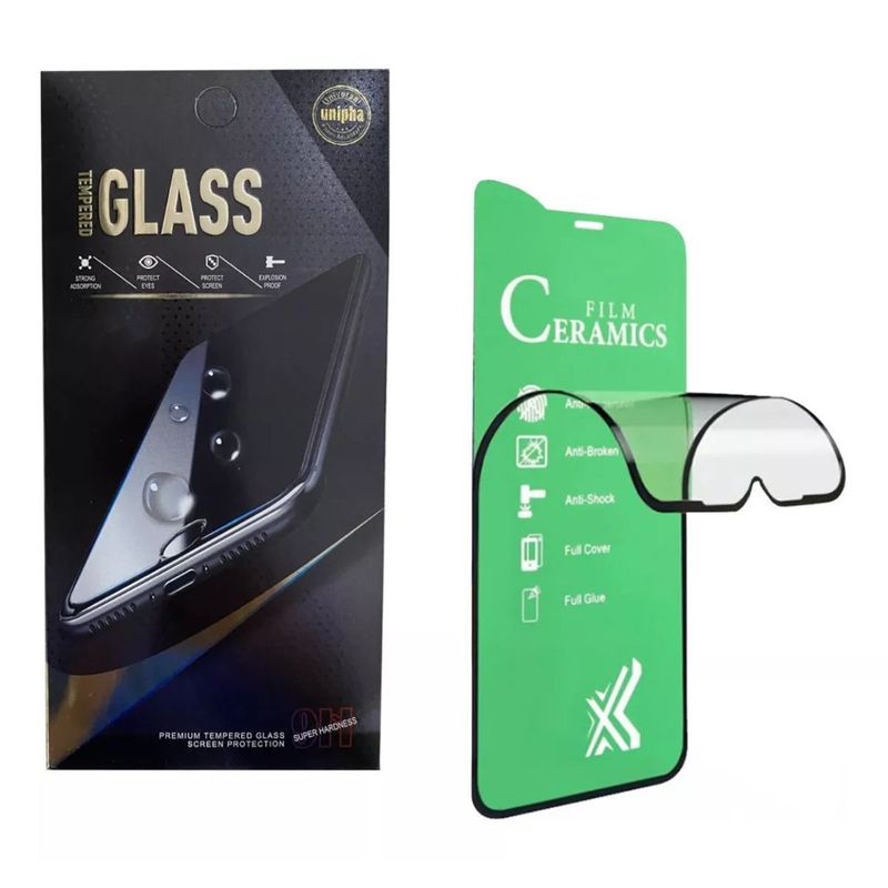 GENERICO - Pack 3 Laminas Ceramica para iPhone 13 Resistente Antigolpes