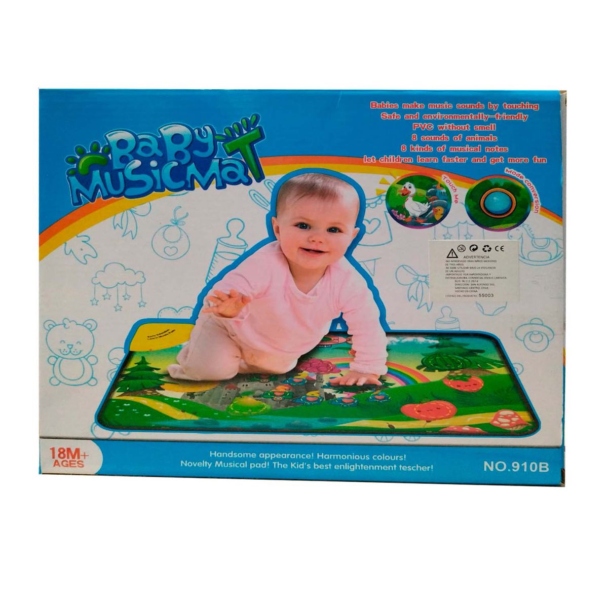 OEM - Alfombra Gimnasio Musical Para Bebé Diseño Frutas