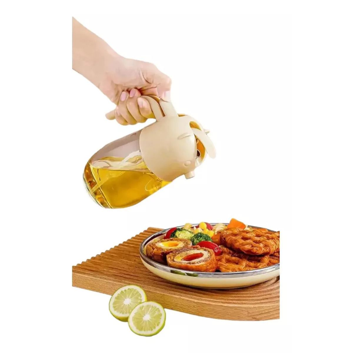 RAF - Pulverizador Dispensador De Aceite Botella 580 Ml 2 En 1