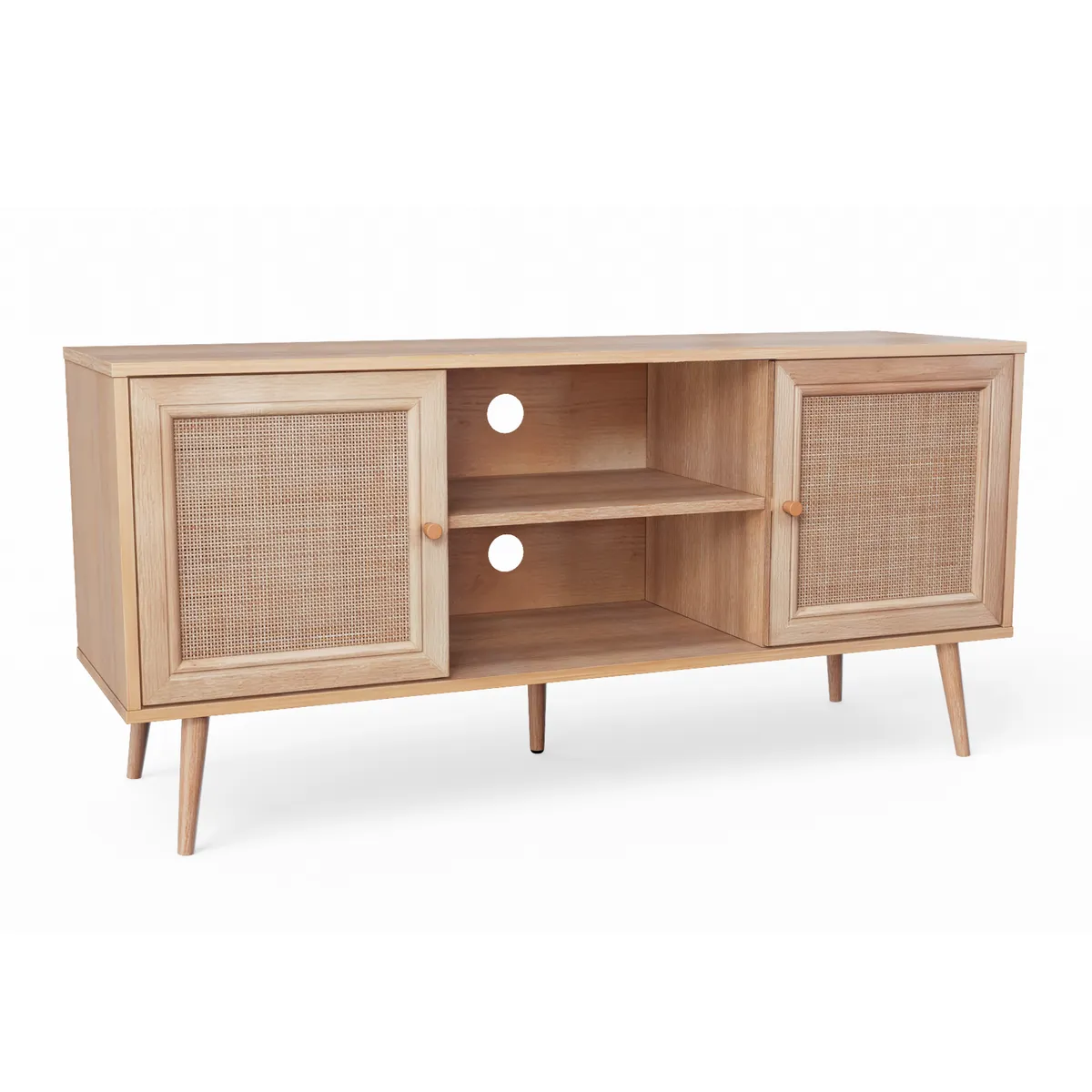 RELAN - Rack de Tv de Ratán Top Living Bombai con Puertas