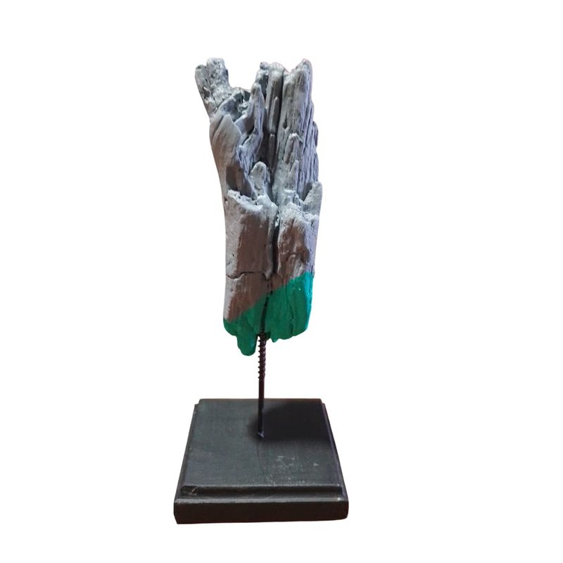 GENERICO - Estatuilla, Figura, Tronco Decorativo Gris 01