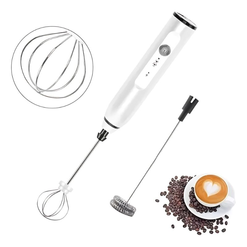 GENERICO - Mini Batidor Eléctrico Recargable Espumador Café Leche