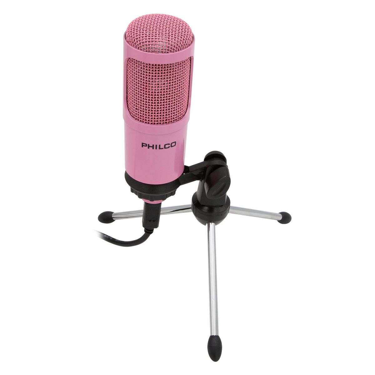 PHILCO - STUDIO MICROPHONE CON TRIPODE ROSADO
