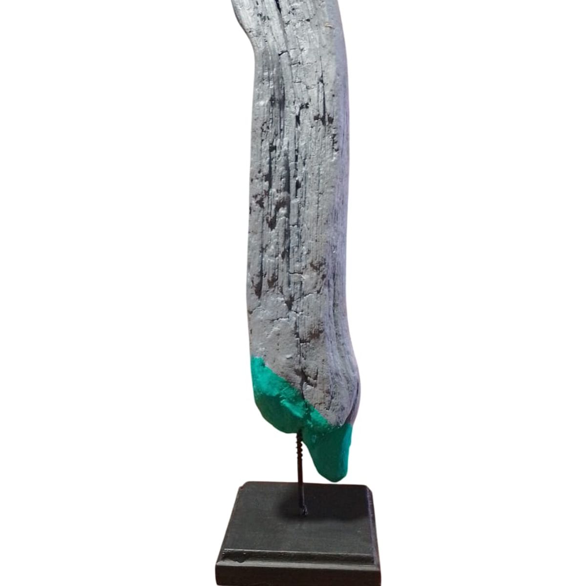 GENERICO - Estatuilla, Figura, Tronco Decorativo Gris 03