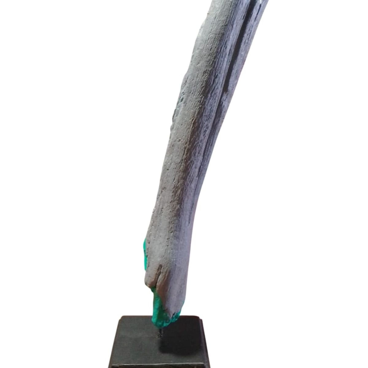 GENERICO - Estatuilla, Figura, Tronco Decorativo Gris 03