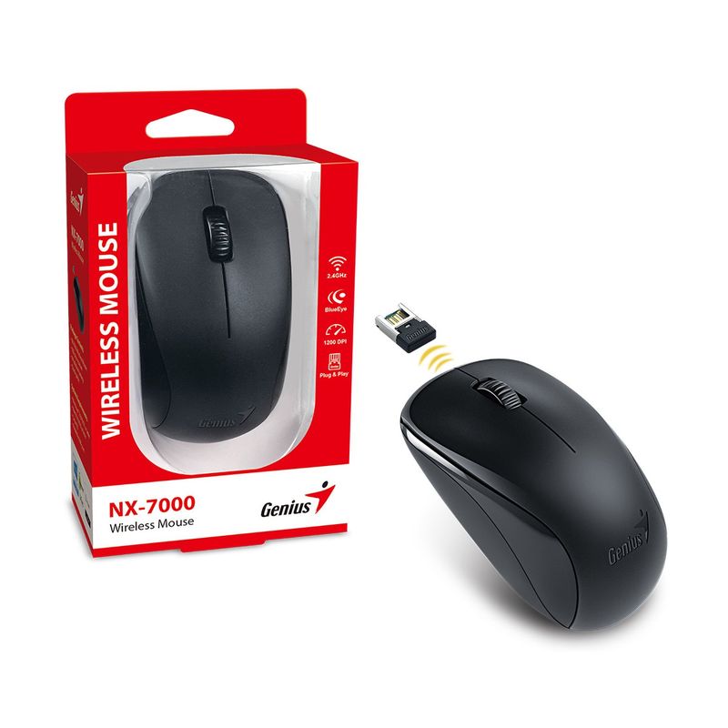 GENIUS - NX-7000 MOUSE INALAMBRICO NEGRO NUEVO EMPAQUE G5 GENIUS