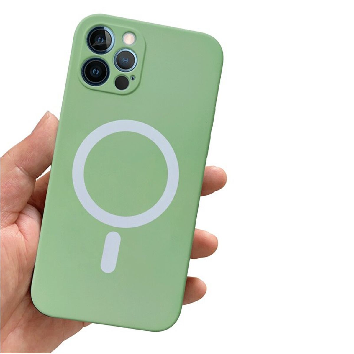 GENERICO - Funda magsafe de silicona para iPhone 13 Pro Max / Verde
