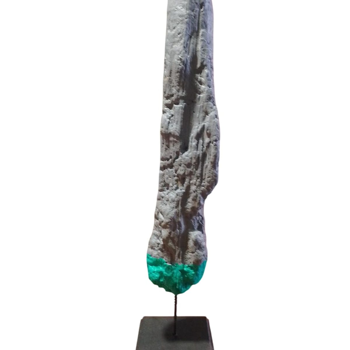 GENERICO - Estatuilla, Figura, Tronco Decorativo Gris 06