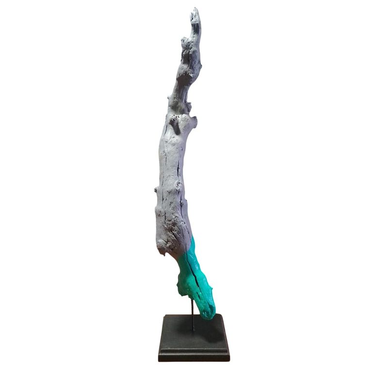 GENERICO - Estatuilla, Figura, Tronco Decorativo Gris 04