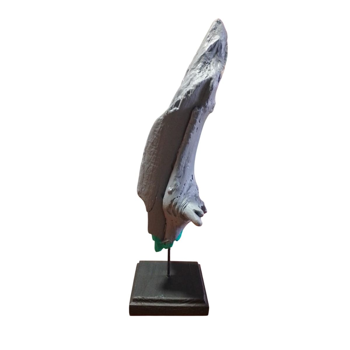 GENERICO - Estatuilla, Figura, Tronco Decorativo Gris 05