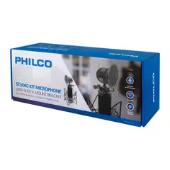 PHILCO - MICRÓFONO DE ESTUDIO CON SOPORTE NOISE REDUCTION OPEN BOX