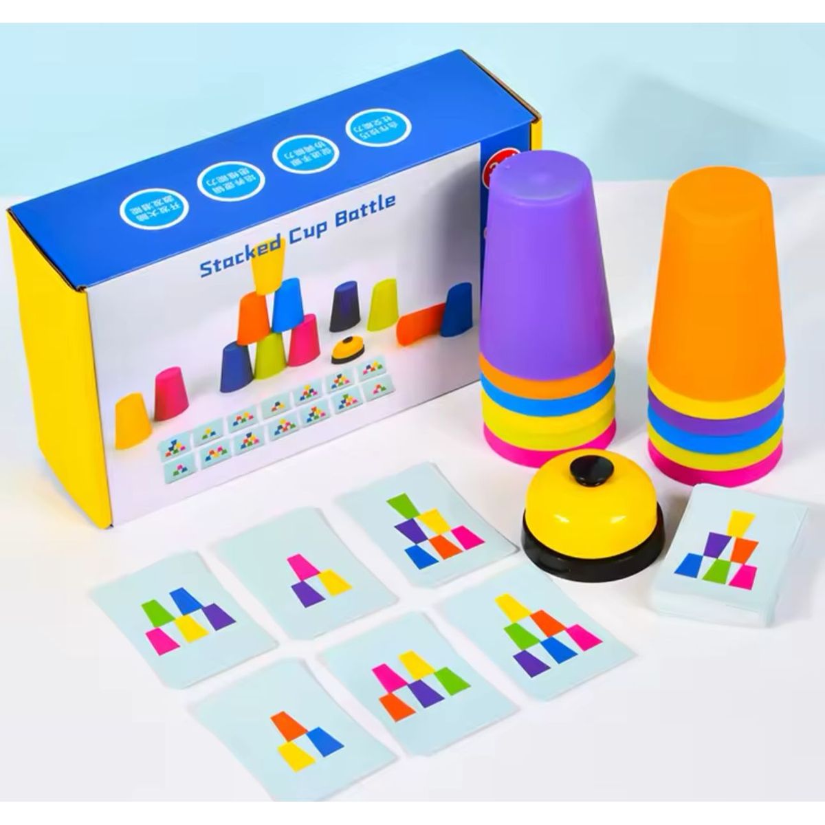 GENERICO - Juego De Vasos Apilables Stackked Cup Estimulación Cognitiva