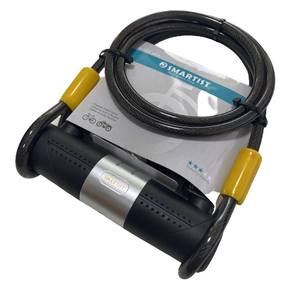 GENERICO - Candado Ulock Bulldog Con Cable Para Bicicleta - Negro