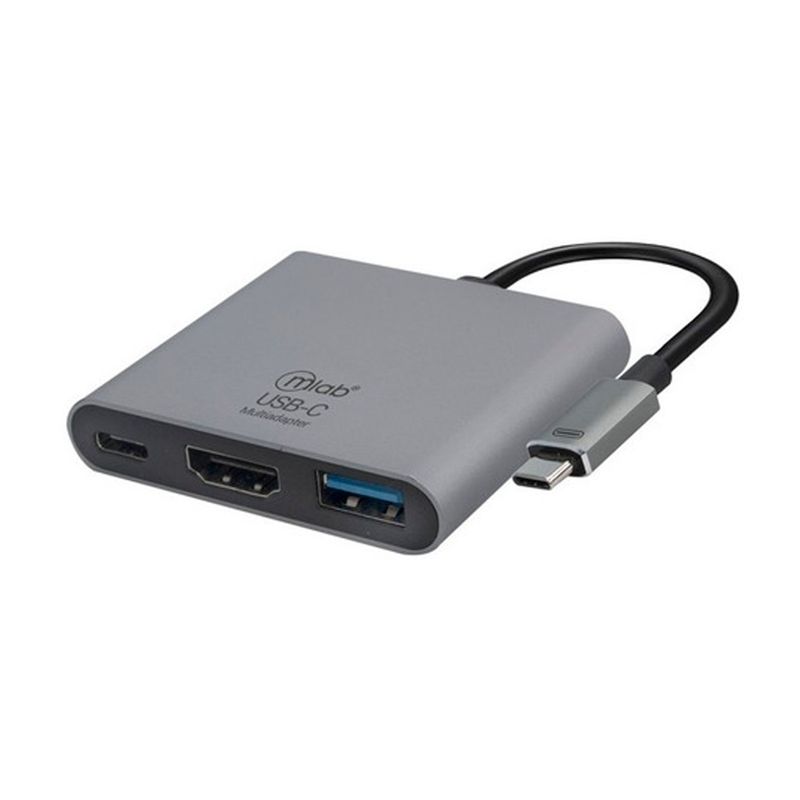 MICROLAB - Adaptador Hub Type-c/ 3 En 1 Hdmi 4k Usb 3.0 Usb C