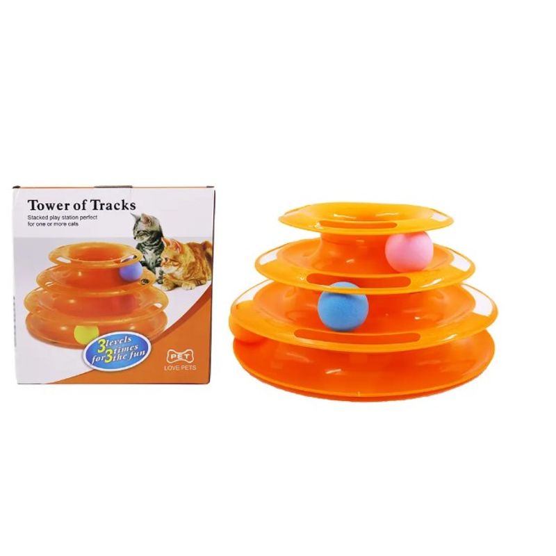 GENERICO - Plato Giratorio De 3 Niveles Para Gatos 25Cm