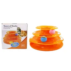 GENERICO - Plato Giratorio De 3 Niveles Para Gatos 25Cm