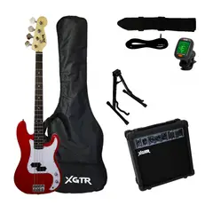 XGTR - Pack Bajo Eléctrico Precission Red PB100 RD, Amp 15w