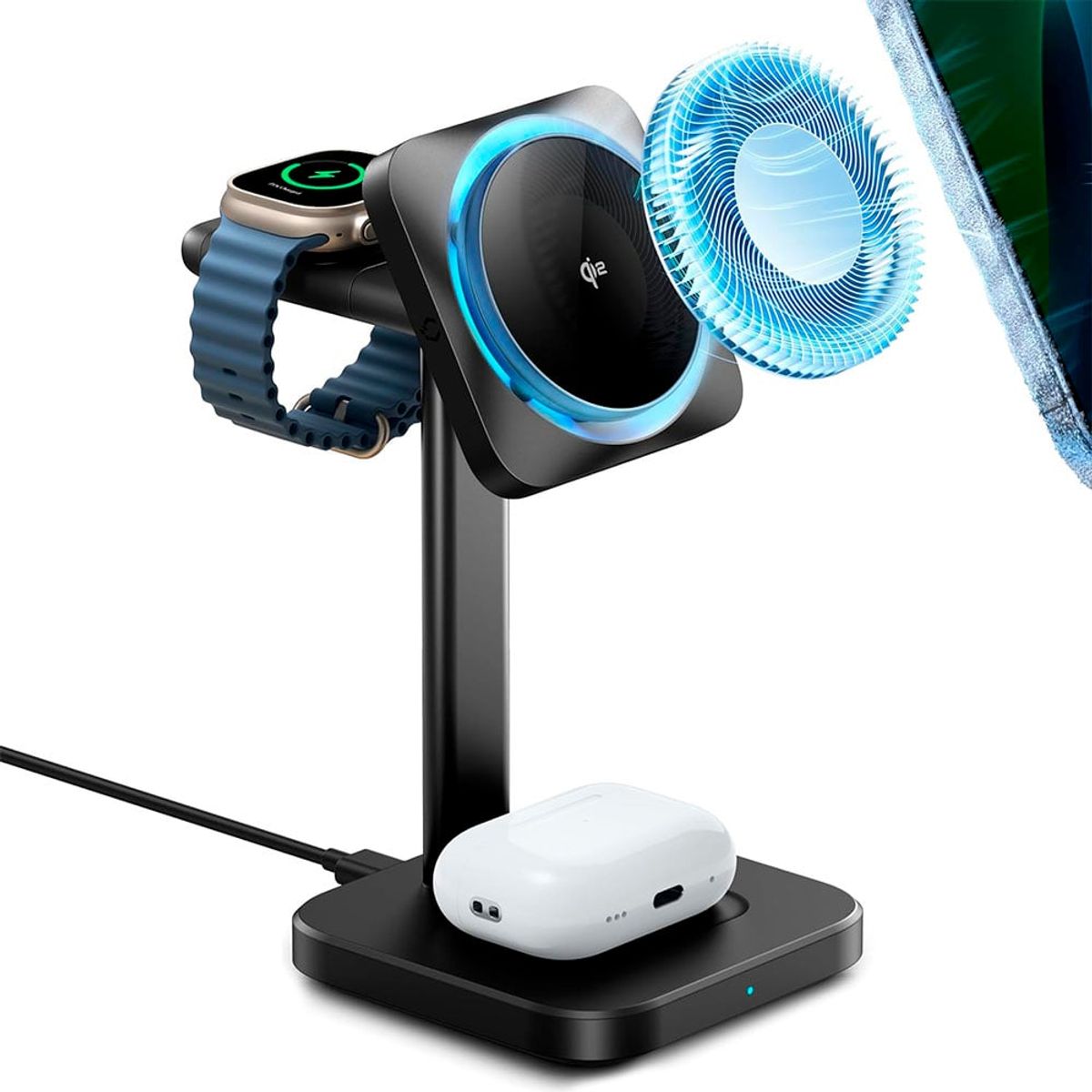 ESR - Estación De Carga ESR 3 En 1 Para iPhone Magnetica Qi2