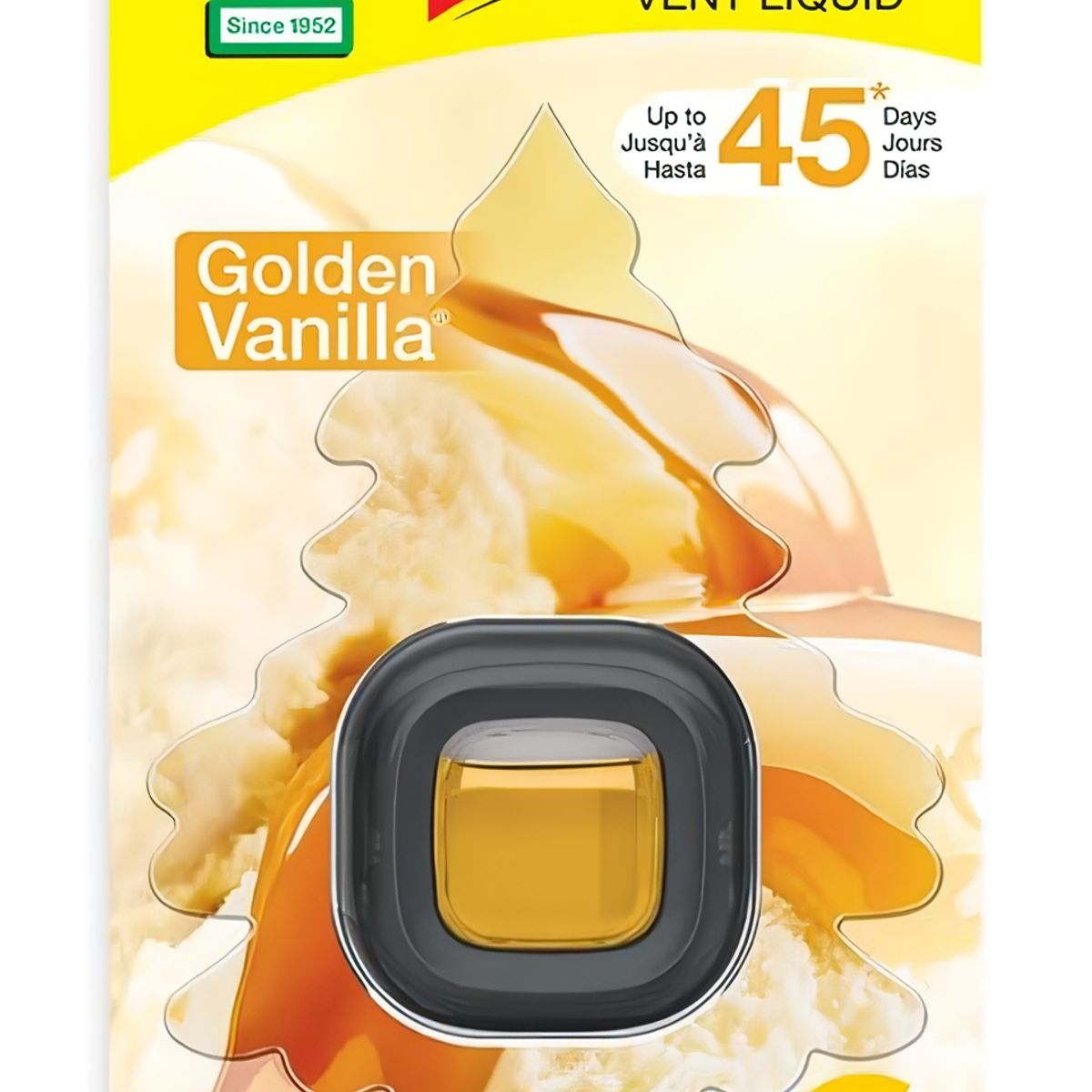 GENERICO - Ambientador Rejilla Little Trees Vent Liquid Vainilla Dorada