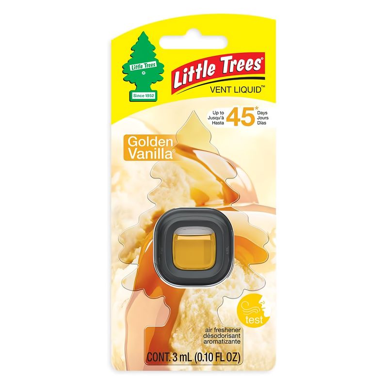GENERICO - Ambientador Rejilla Little Trees Vent Liquid Vainilla Dorada